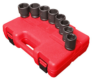 Sunex 4680 8 Piece SAE Impact Socket Set 1x1-1/2'' Standard Depth