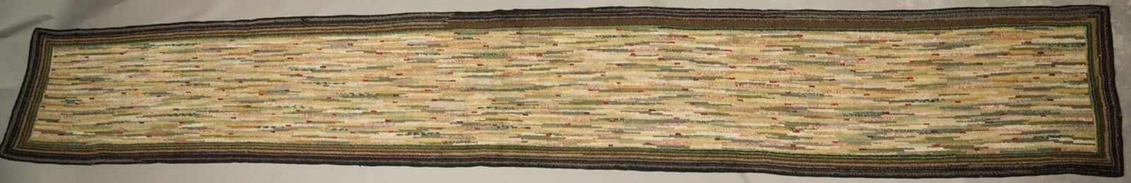 19/20thc Hooked Rug Runner Marcy Carsey American Folk Art collection 14 feet