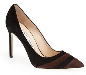 Women's Striped Suede Heels