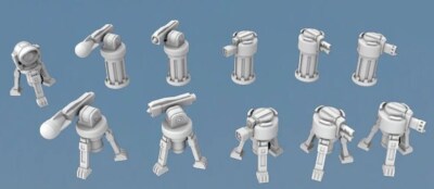 Turret Set - Oasis in the Sea of Dirt - Atom Punk - Starfinder - Cyberpunk - Sci