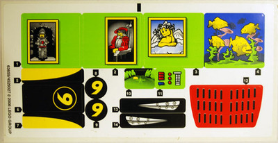 LEGO 8160 - Speed Racer - Cruncher Block & Racer X - STICKER