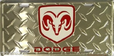 Aluminum License Plate vehicle Dodge RAM Truck diamondplate NEW