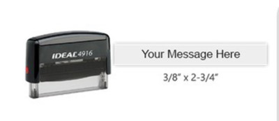 Single Line Narrow Stamp for Signatures and Checks Custom Self Ink - 4916