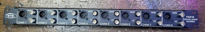 ETS PA818-M (8) M-XLR to 75Ohm BNC (10db PAD) - BALUN PANEL - Converts AES/EBU