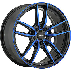 16x7.5 Konig 55BB Myth Gloss Black W/Blue Tint Wheels 5x4.5 (43mm) Set of 4