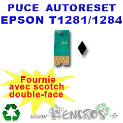Rechargeable Puce Epson Auto-Reset T1281 Noire
