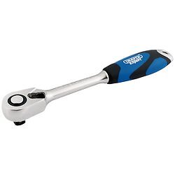 DRAPER EXPERT  26504 1/2'' Sq.Drive. 72 Tooth Soft Grip Reversible Ratchet