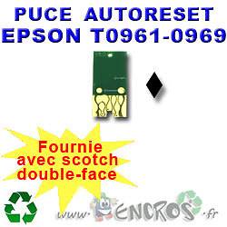 Rechargeable Puce Auto-Reset Epson Noire T0961