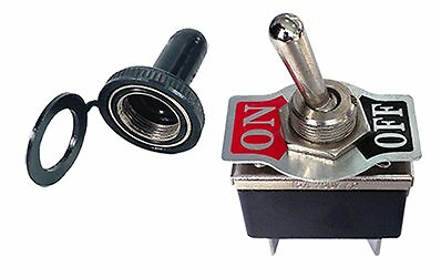 Heavy Duty Toggle Switch with Rubber Boot DPST 20 Amp