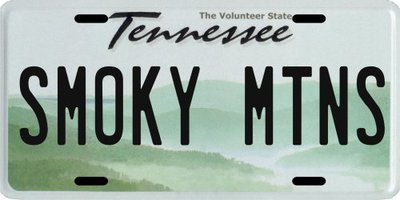 Tennessee Smoky Mountains Aluminum License Plate