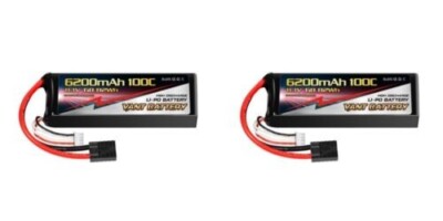 2X VANT 6200MAH 3S 11.1 100C LIPO BATTERY FITS TRAXXAS  SLASH STAMPEDE HOSS MAXX