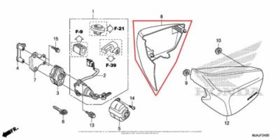 NEW OEM HONDA VT750 VT 750 RIGHT SIDE COVER BLACK 2018 18