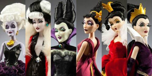 Disney Designer Villain Dolls complete set 6 dolls