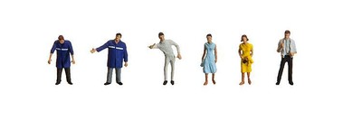 Échelle Ho Service Station Personnel 6 Figurine Ensemble par Faller 151070