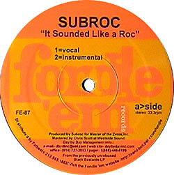 12” Subroc / KMD It Sounded Like A Roc FE87 Fondle Em US Vinyl /00250 12
