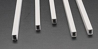 Plastruct Rectangle Tube ABS 3/8 (5) - Model Scratch Building Plastic Tubing