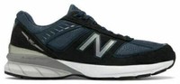 New Balance 990v5 Made In USA 2E Wide Navy Silver