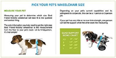 USED LARGE QUAD FULL SUPPORT FOUR 4 WHEEL BEST FRIEND MOBILITY DOG WHEELCHAIR