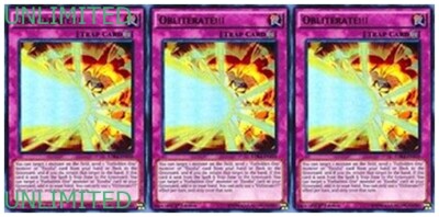 Obliterate!!! Unlimi X 3 YUGIOH LDK2-ENY03 Continuous Trap Card