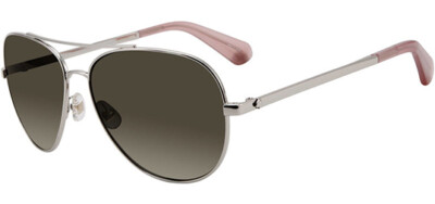 Kate Spade Avaline Polarized Women's Silver-Tone Aviator Sunglasses - 2S-0AVB-WJ