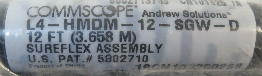 CommScope L4-HMDM-12-SGW-D 12ft SureGuard LDF4-50 4.3-10 Male to 4.3-10 Male