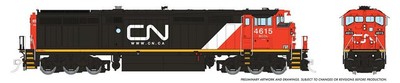 Rapido HO GE C40-8M Dash 8-40CM British Columbia Railway BCOL #4615 DCC/SN 24521