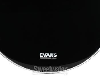 Evans EQ3 Black Resonant Bass Drumhead - 24" - No Port