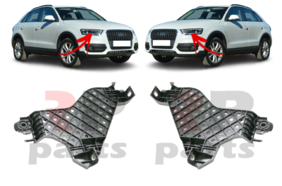 FOR AUDI Q3 (8U) 2011 - 2018 NEW FRONT HEADLIGHT HOLDER BRACKER PAIR SET