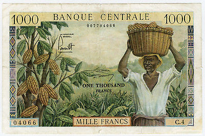 Billets de la banque française 1 000 Francs