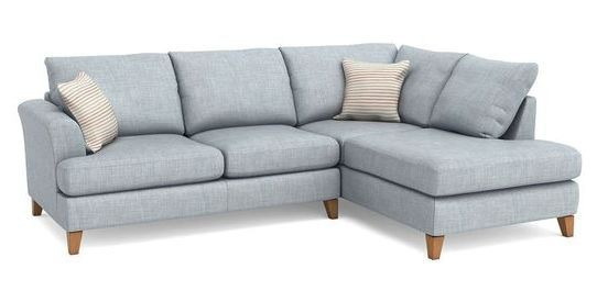 Light blue corner sofa with puff | in Forest Row, East Sussex | Gumtree