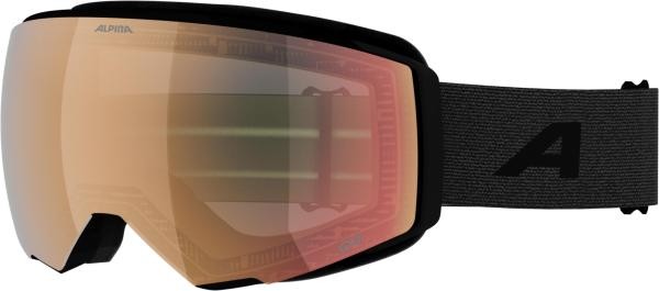 Alpina GRANBY 2 blackblk matt  rot Herren Damen Skibrille Mono Shield Schwarz
