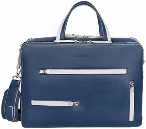 TUMI 26101 NVOP -Alpha Slim Deluxe Portfolio Blue Briefcase Laptop