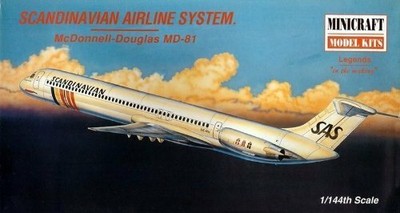 PLATZ 1/144 MD-81 Scandinavian Airlines plastic model MC14474