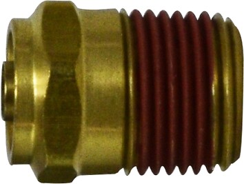 3/4 X 1/2 AIR BRAKE PUSH-IN MALE CONNECTOR BRASS DOT