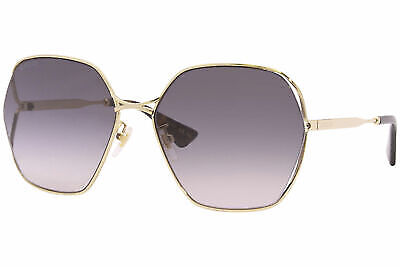 GUCCI GUCCI GG0818SA-001-63 GOLD SUNGLASSES