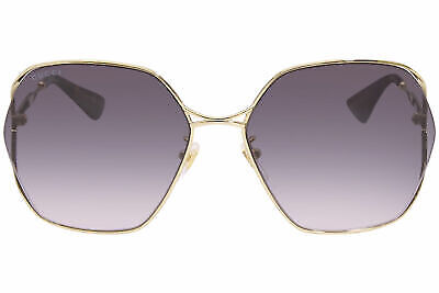 GUCCI GUCCI GG0818SA-001-63 GOLD SUNGLASSES