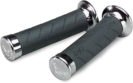 Pro Grip 862 7/8" Chrome End Cruiser Grips 22-25mm PA086200CR02