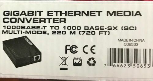 New Intellinet Multi Mode GIGABIT Ethernet Media Converter 506533