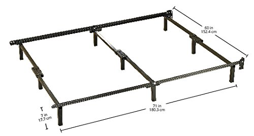Bed Frame for Box Spring Zinus Compack 9 Leg Support and Mattress Set Queen
