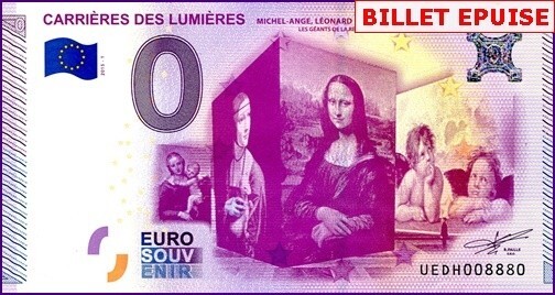 Uedh / Carrieres De Lumieres / Billet 0 â¬ / Null Euro-Schein / 0 â¬ 2015-1