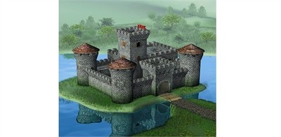 Zvezda 8512-1/72 Medieval Stone Castle/Castillo Nuevo