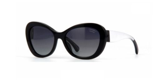 CHANEL Ribbon COCO Mark Sunglasses plastic Black 5171 CC Auth 161697 CHANEL 5171-A Sunglasses Ribbon Motif Coco Mark Black 60 17  main image 3