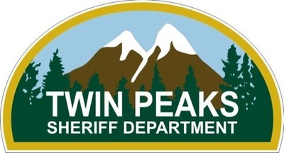 twin peaks - sheriff department sticker - 3.5" x 6.5"