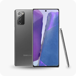 Two Samsung phones and a stylus linking to Refurbished Samsung electronics page