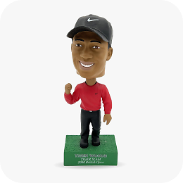 Tiger Woods bobblehead linking to golf memorabilia