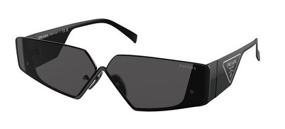 Pre-owned Prada Pr 58zs 1ab06l Black Dark Grey 70 Mm Men's Sunglasses In Gray