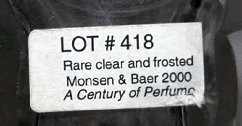 Czechoslovakia crystal perfume bottle Monsen and Baer