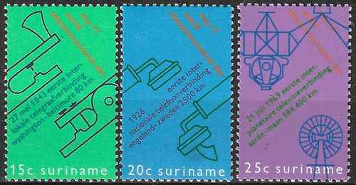 Timbres Communications Surinam 539/541 ** (61557cv)