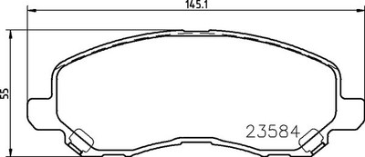 DON PCP1069 Front Brake Pad Set Fits Chrysler Citroen Mitsubishi Peugeot