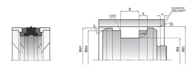 (pack)  Piston packing K18 NBR/TPE/POM ID 175mm-280mm (choose dimensions)  